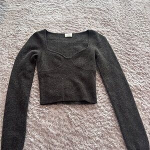 Wilfred Charcoal Knit Top